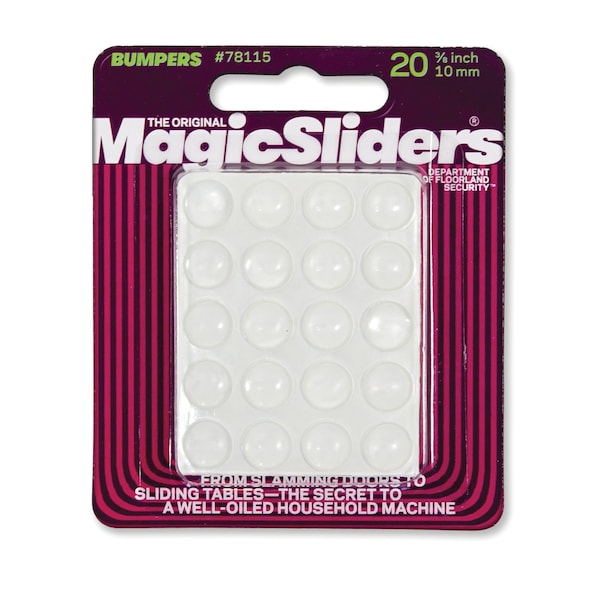 Magic Sliders Magic Sliders Vinyl Self Adhesive Bumper Pads Clear Round 3/8 in. W X 3/8 in. L 20 pk 78115 - main